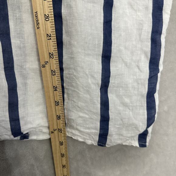 Liabella Italy Women's Oversized Lagenlook Top One Size White Blue Striped - Picture 7 of 14